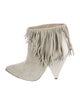 Iro Suede Fringe Trim Accent Boots