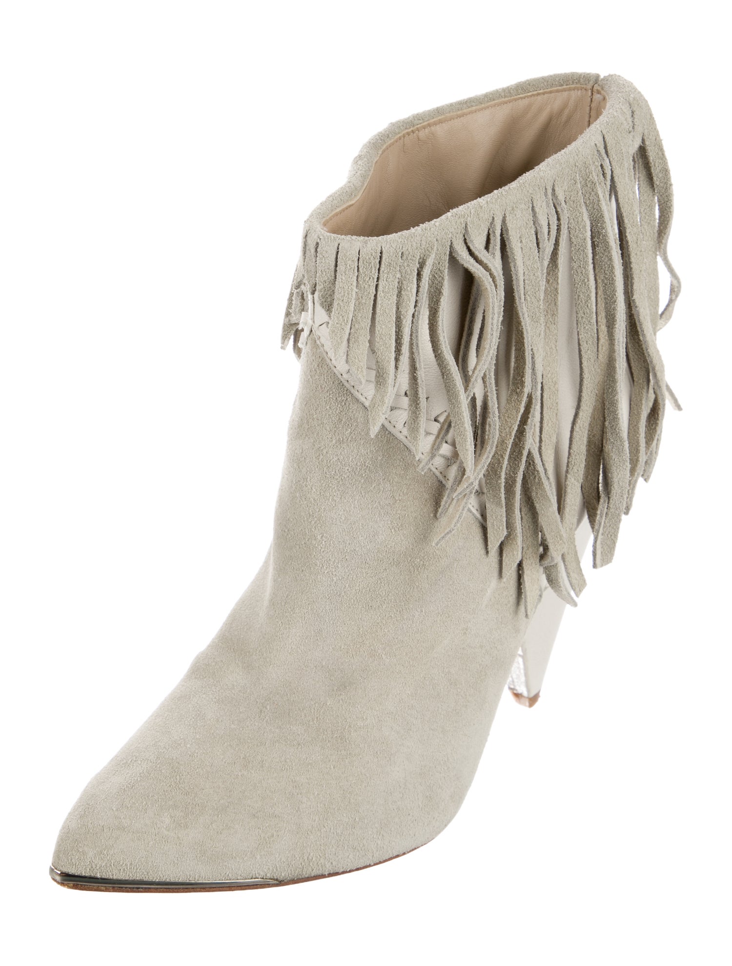 Iro Suede Fringe Trim Accent Boots