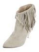 Iro Suede Fringe Trim Accent Boots