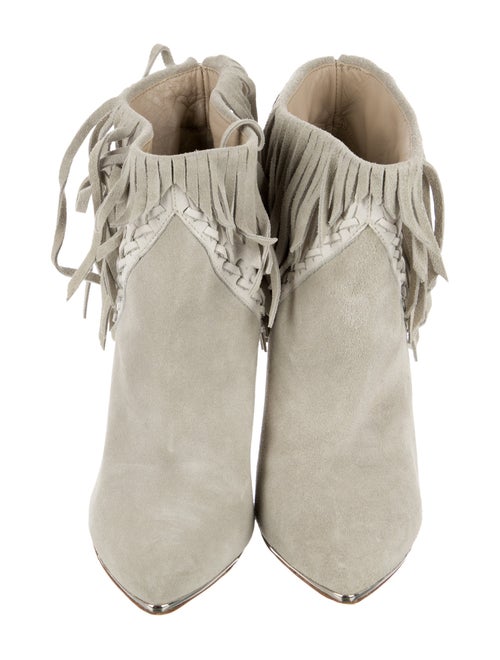 Iro Suede Fringe Trim Accent Boots