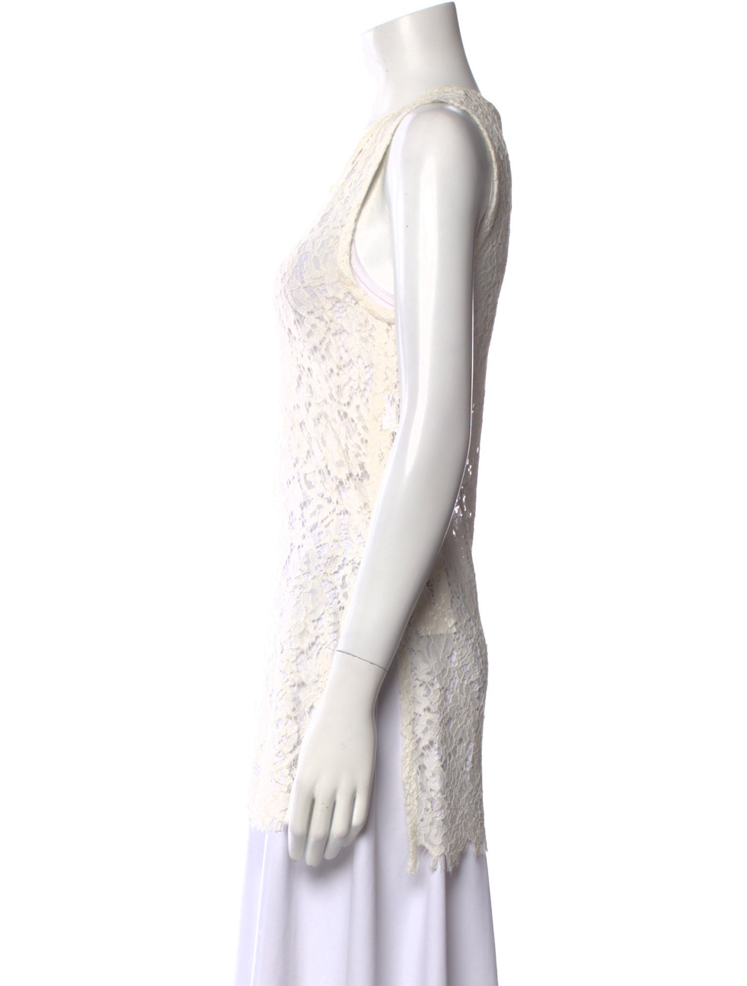 Iro Lace Pattern Scoop Neck Tunic