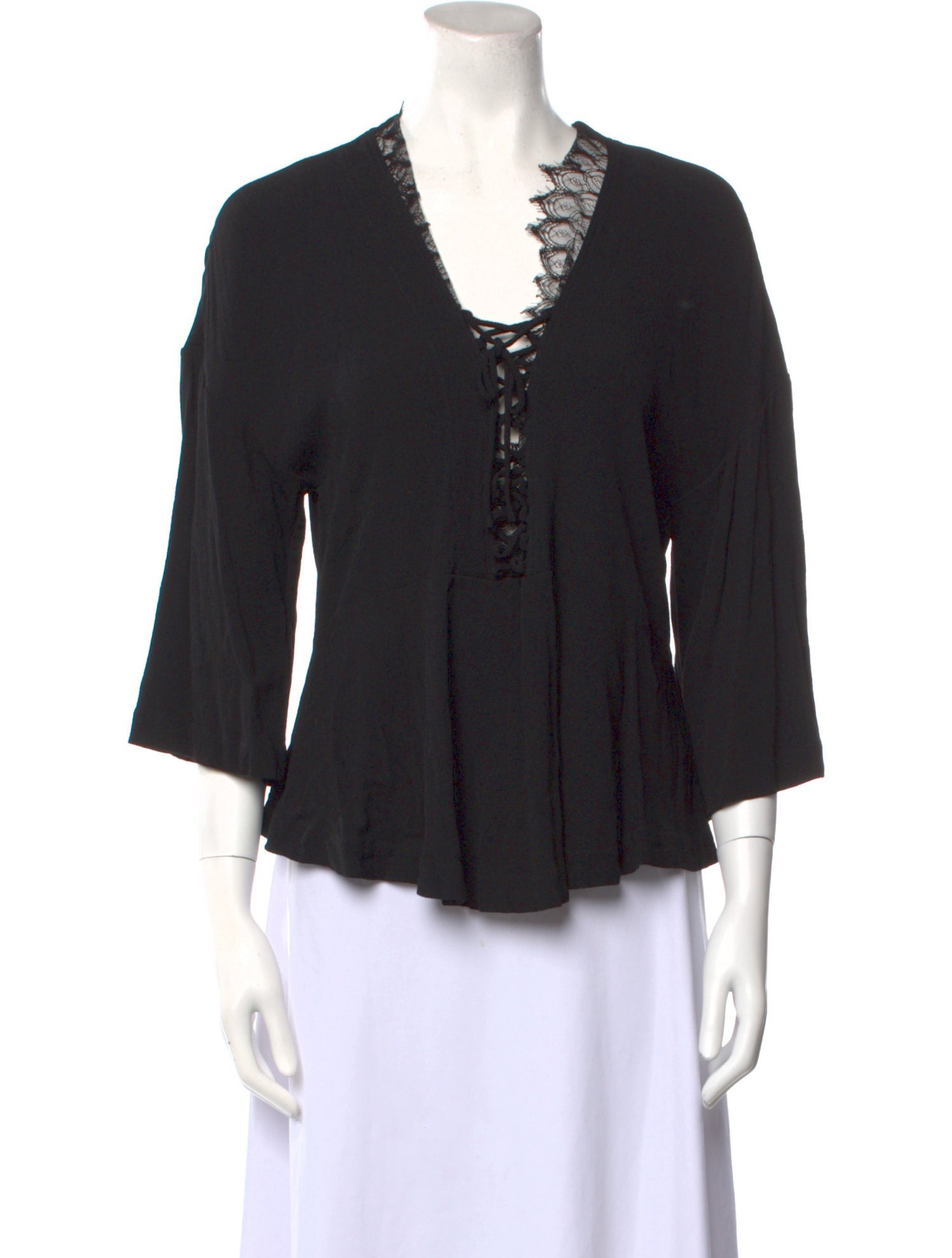 Iro V-Neck Three-Quarter Sleeve Blouse