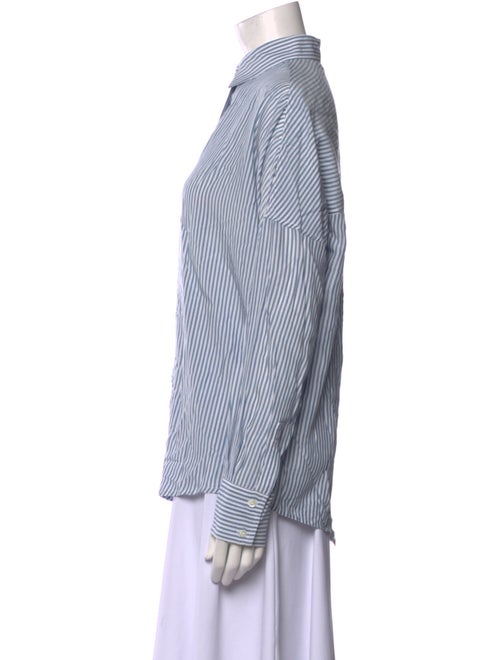 Iro Striped Long Sleeve Button-Up Top