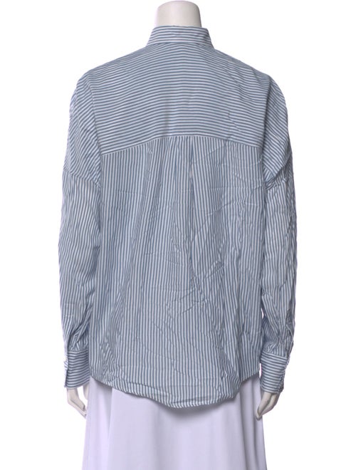 Iro Striped Long Sleeve Button-Up Top