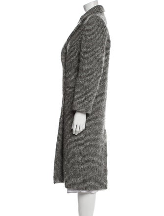 Iro Tweed Pattern Faux Fur Coat