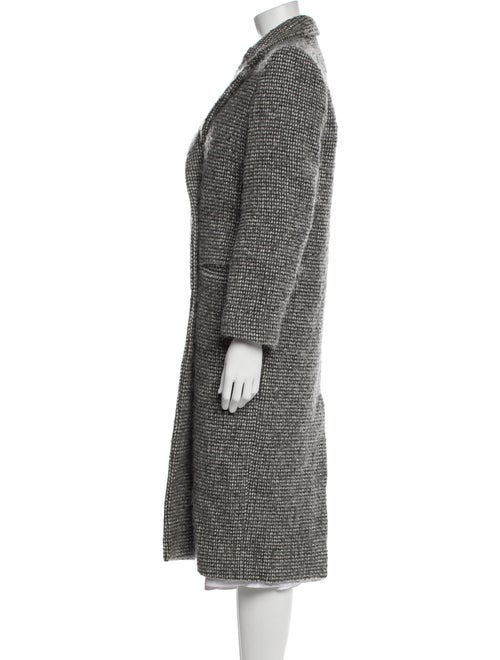 Iro Tweed Pattern Faux Fur Coat