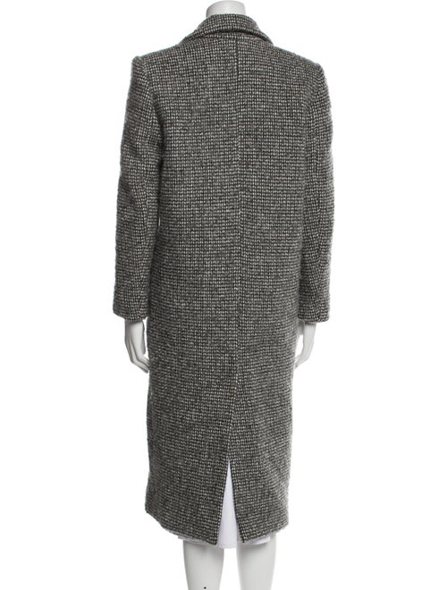 Iro Tweed Pattern Faux Fur Coat