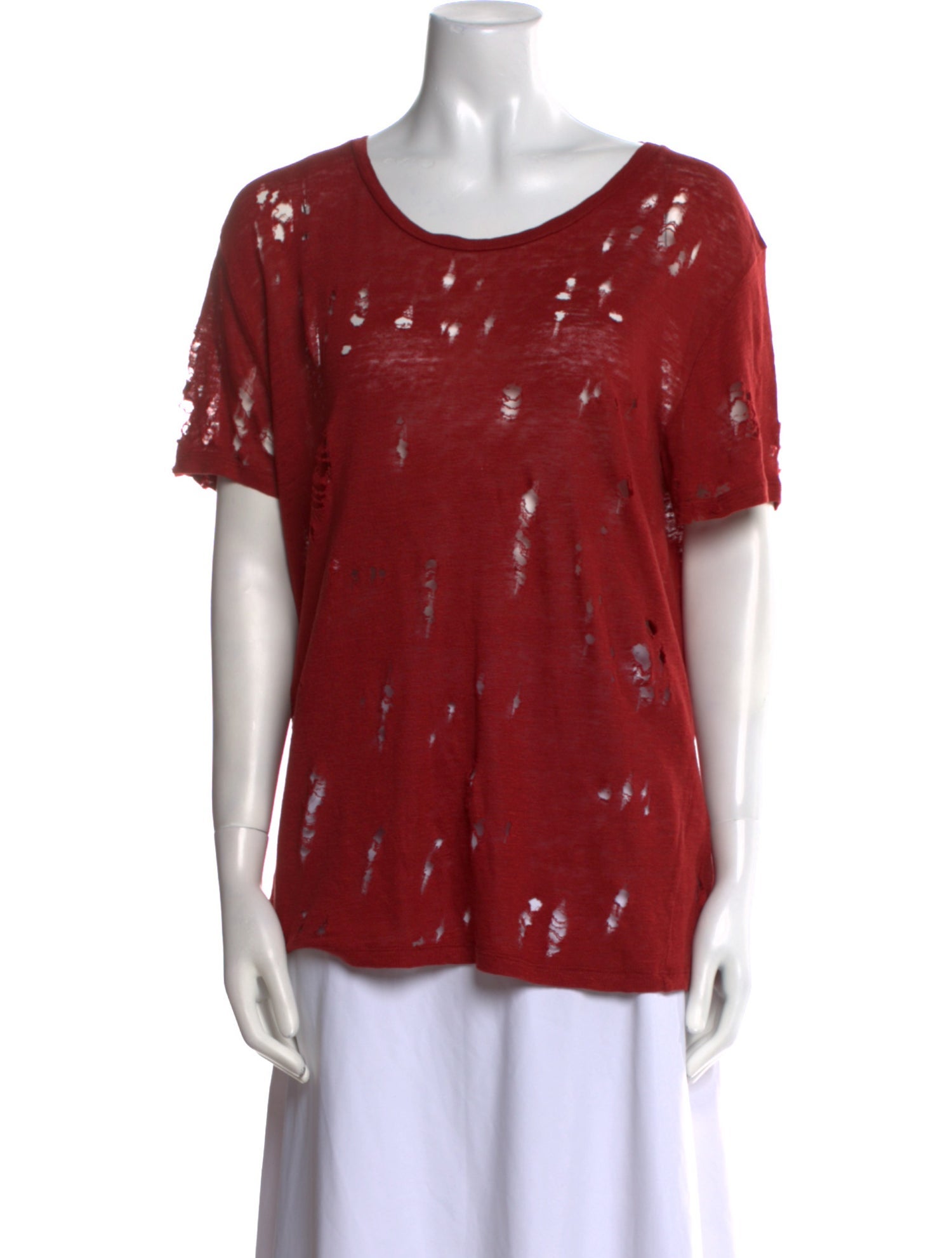 Iro Linen Scoop Neck T-Shirt