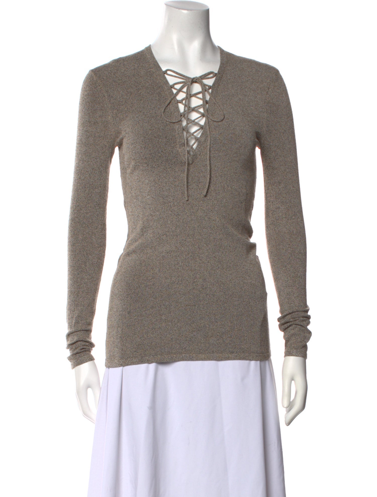 Iro Tie Neck Long Sleeve Top