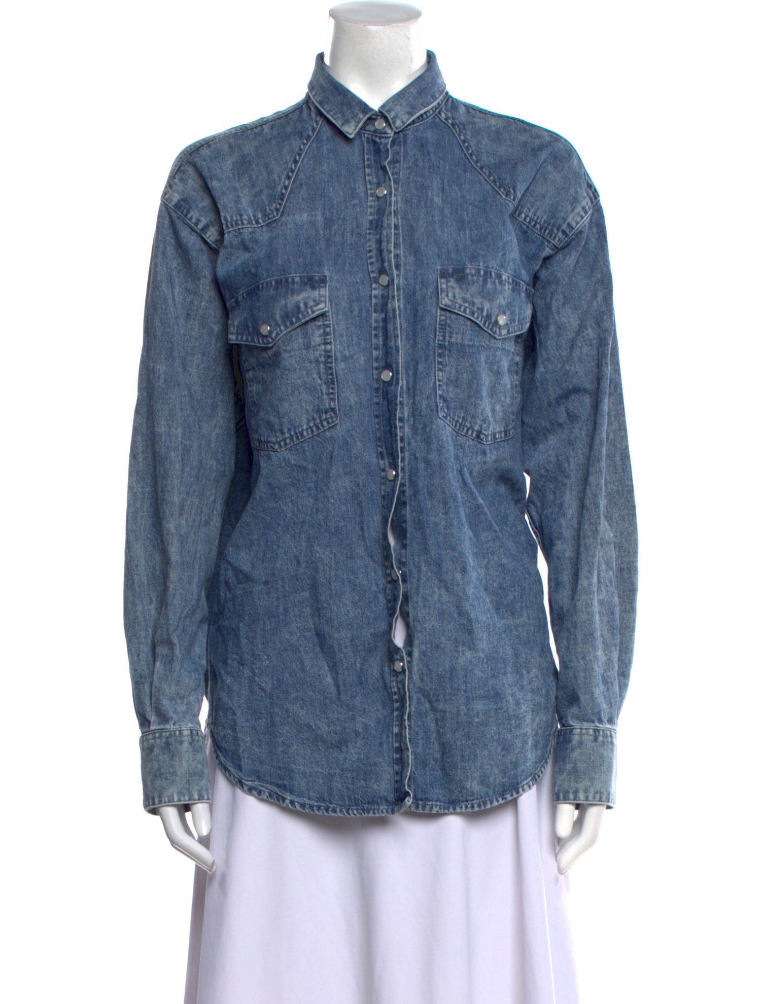 Iro Long Sleeve Button-Up Top