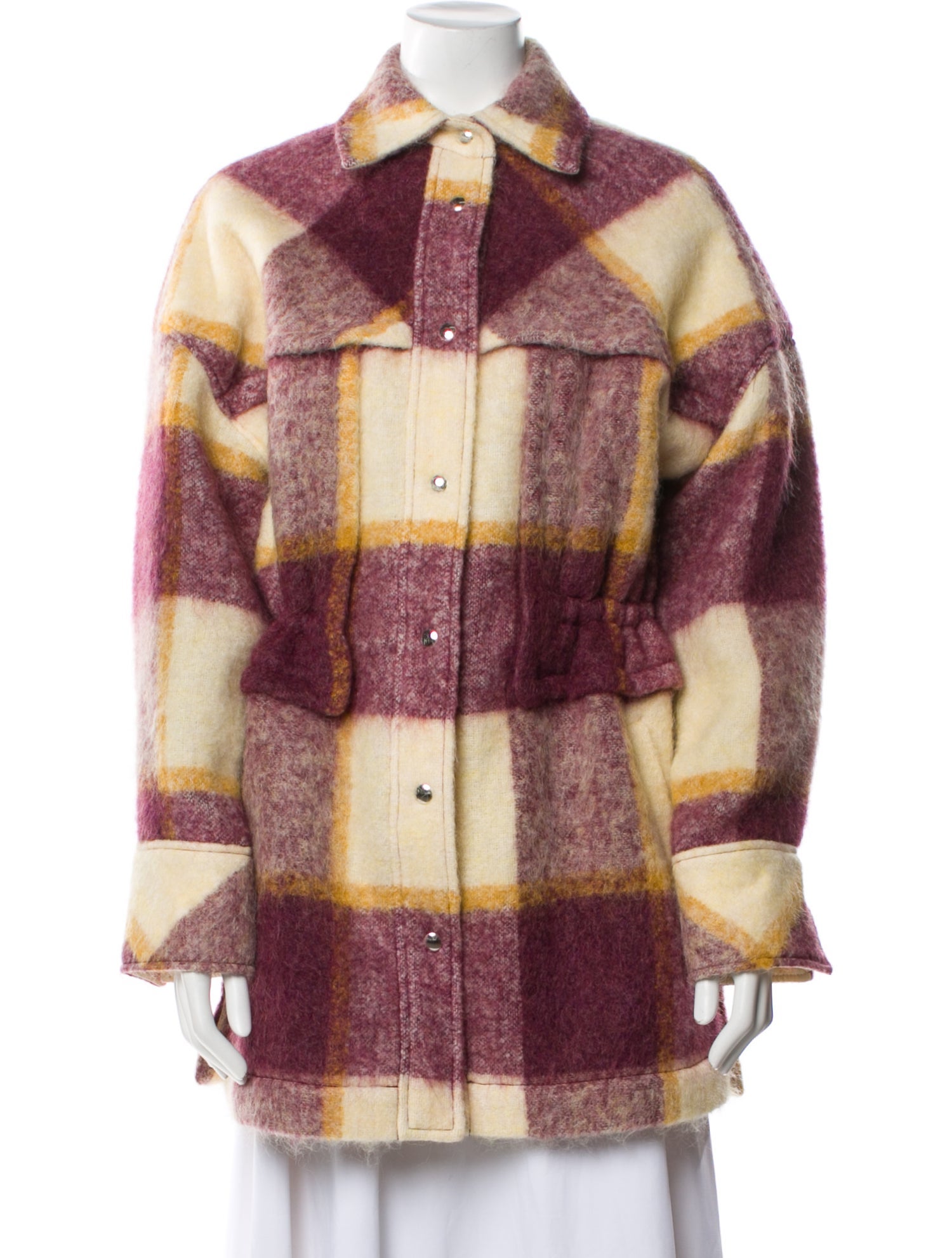 Iro Plaid Print Coat