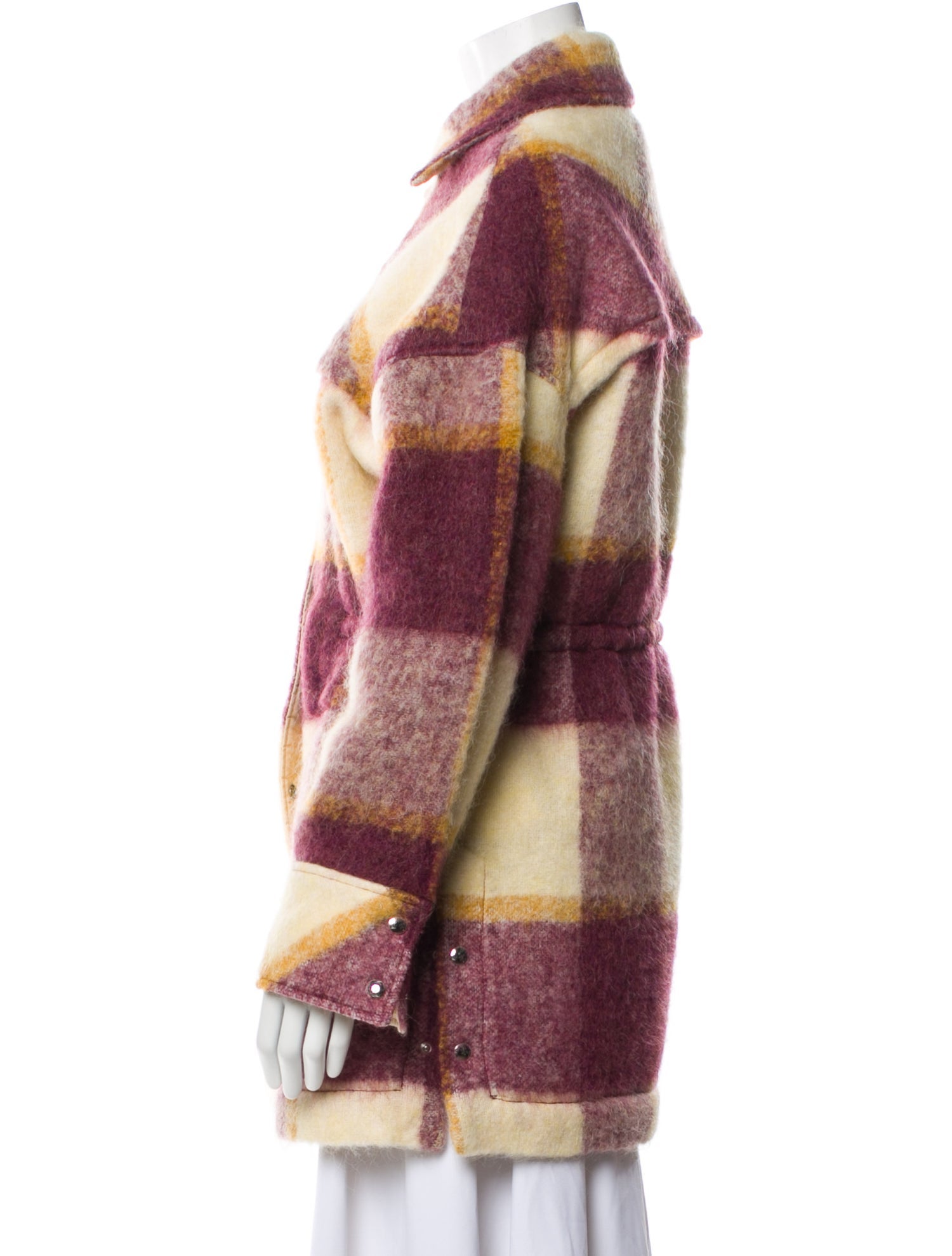 Iro Plaid Print Coat