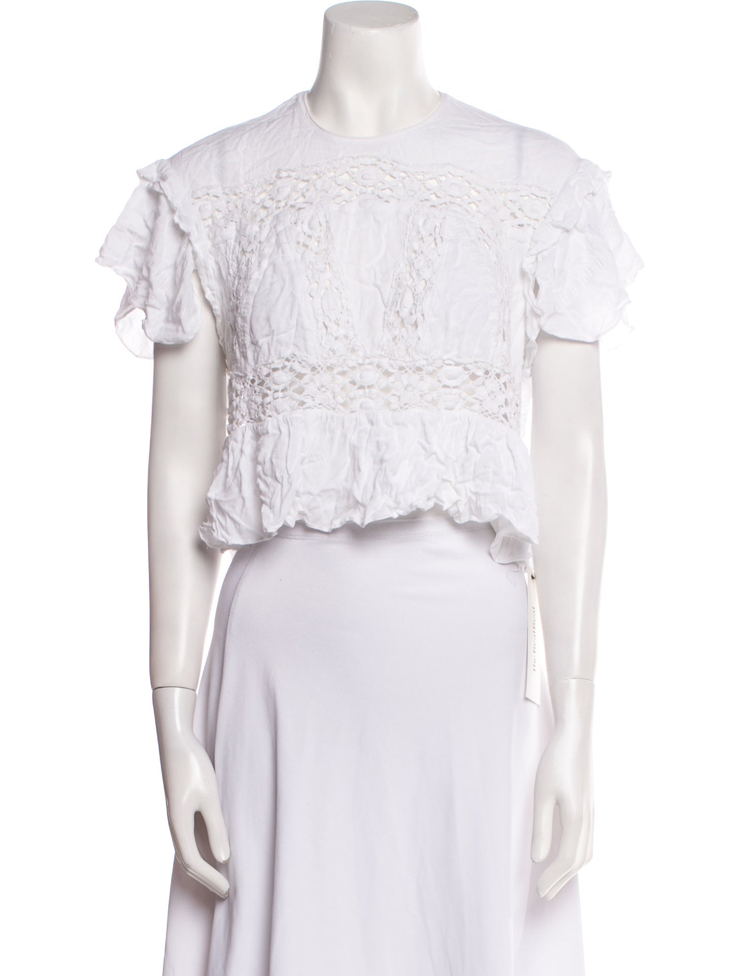 Iro Mock Neck Short Sleeve Crop Top