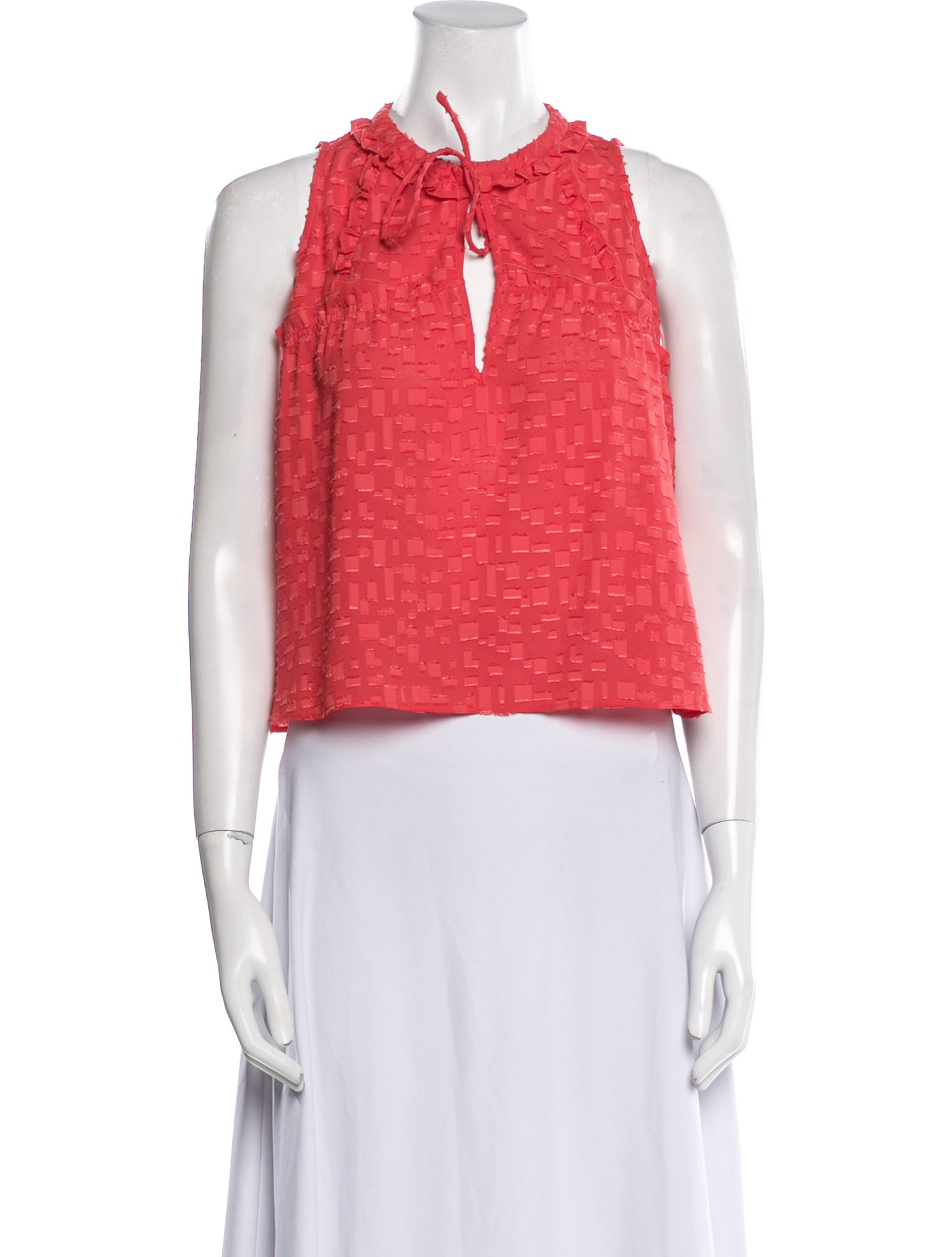 Iro Tie Neck Sleeveless Crop Top