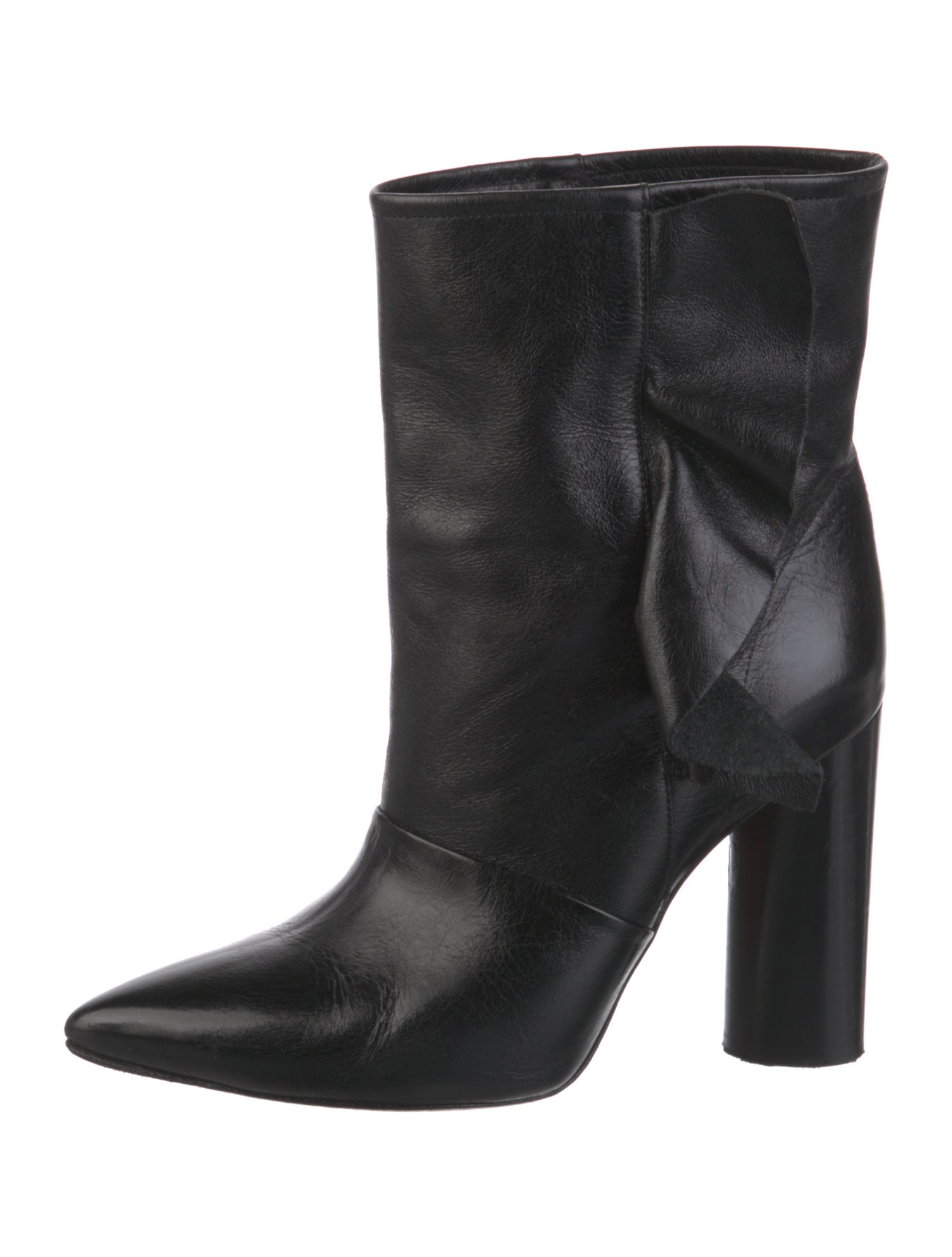 Iro Leather Ruffle Embellishment Boots