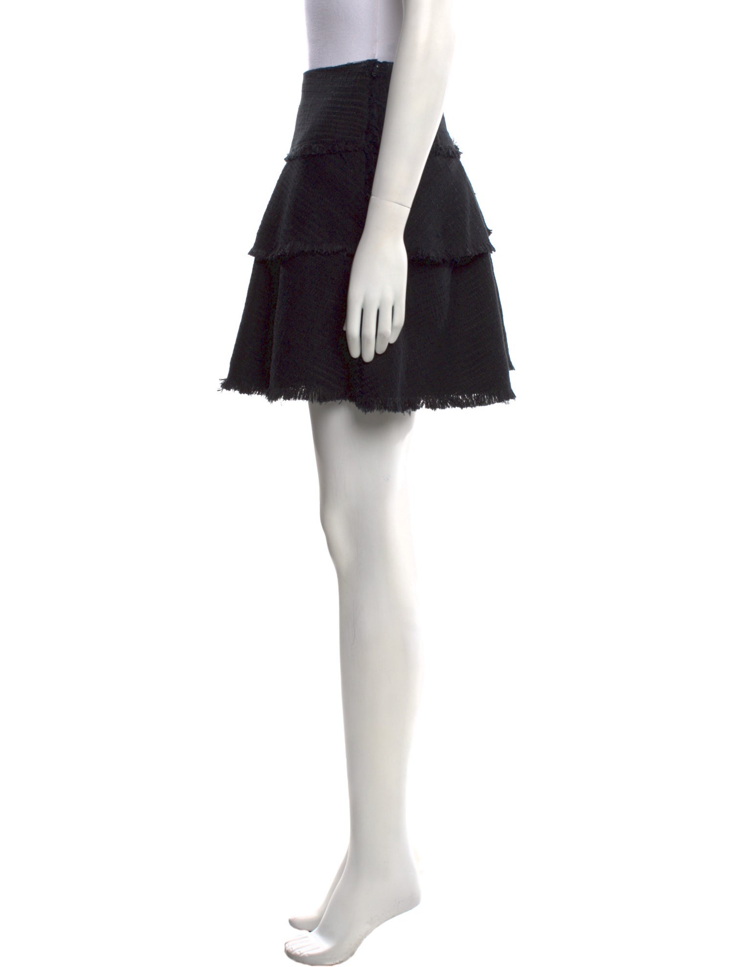 Iro Raw-Edge Trim Mini Skirt