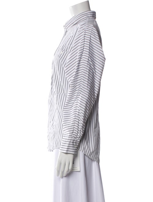 Iro Striped Long Sleeve Button-Up Top