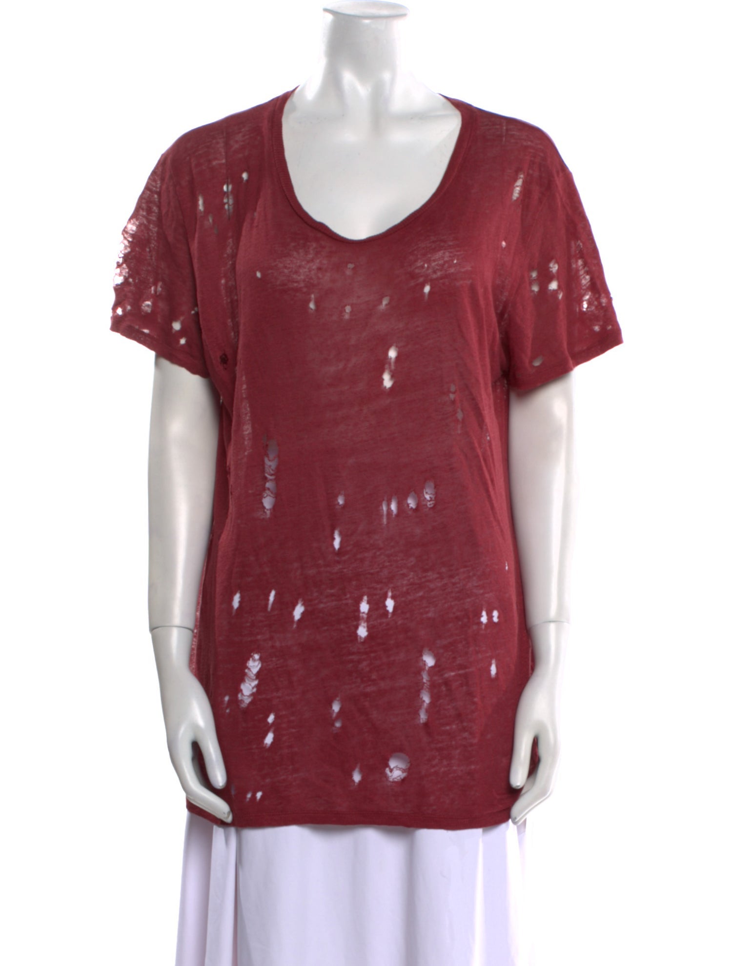 Iro Linen Scoop Neck T-Shirt