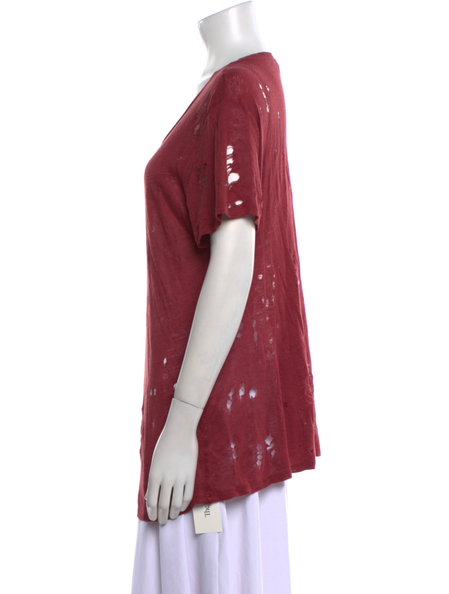 Iro Linen Scoop Neck T-Shirt