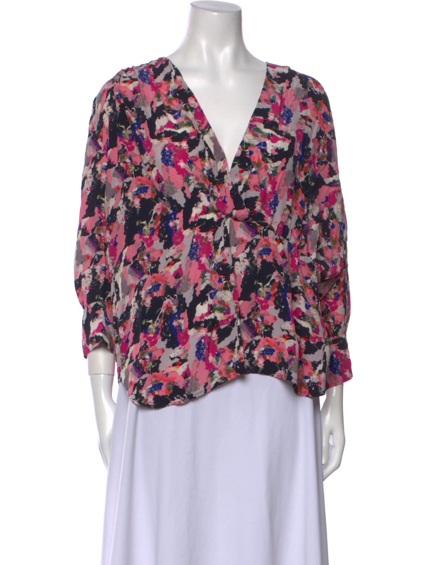 Iro Floral Print V-Neck Blouse
