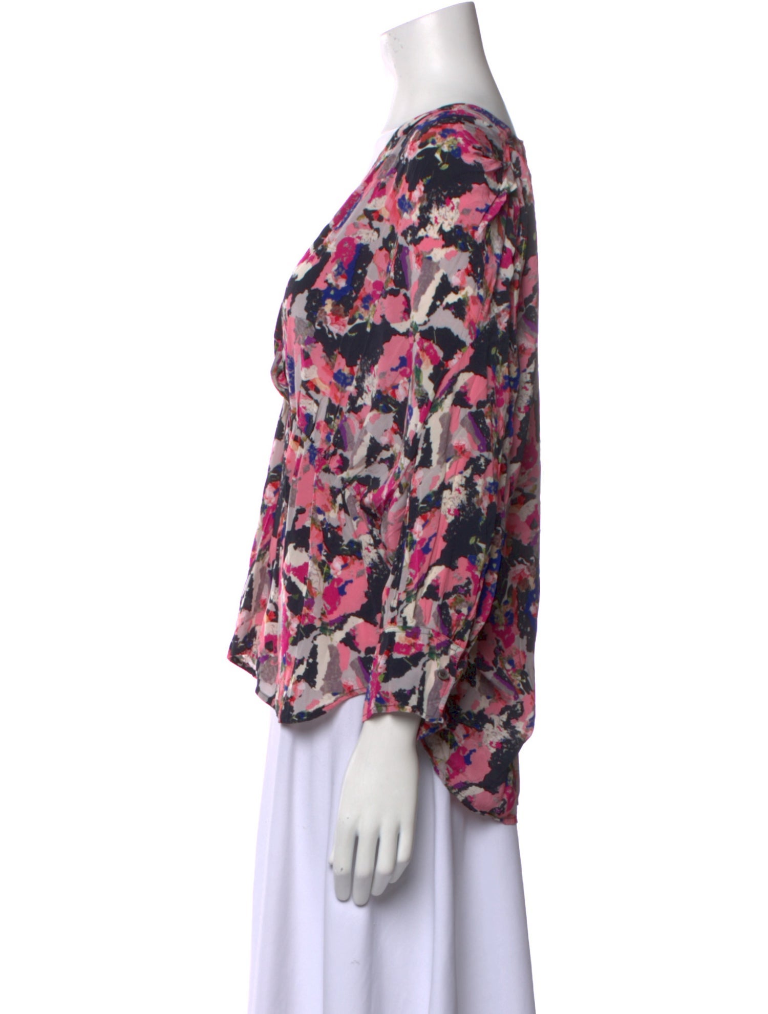 Iro Floral Print V-Neck Blouse