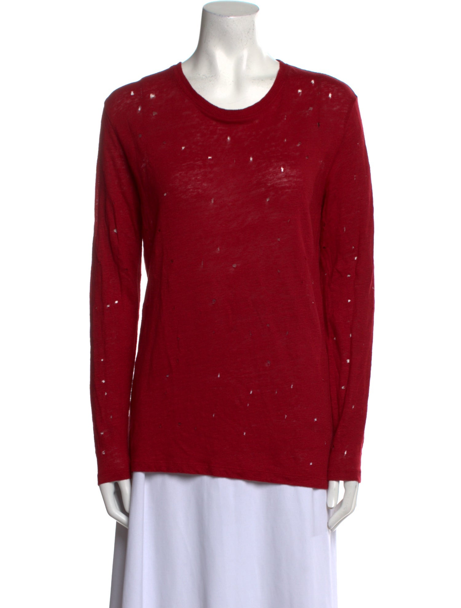 Iro Linen Scoop Neck Top