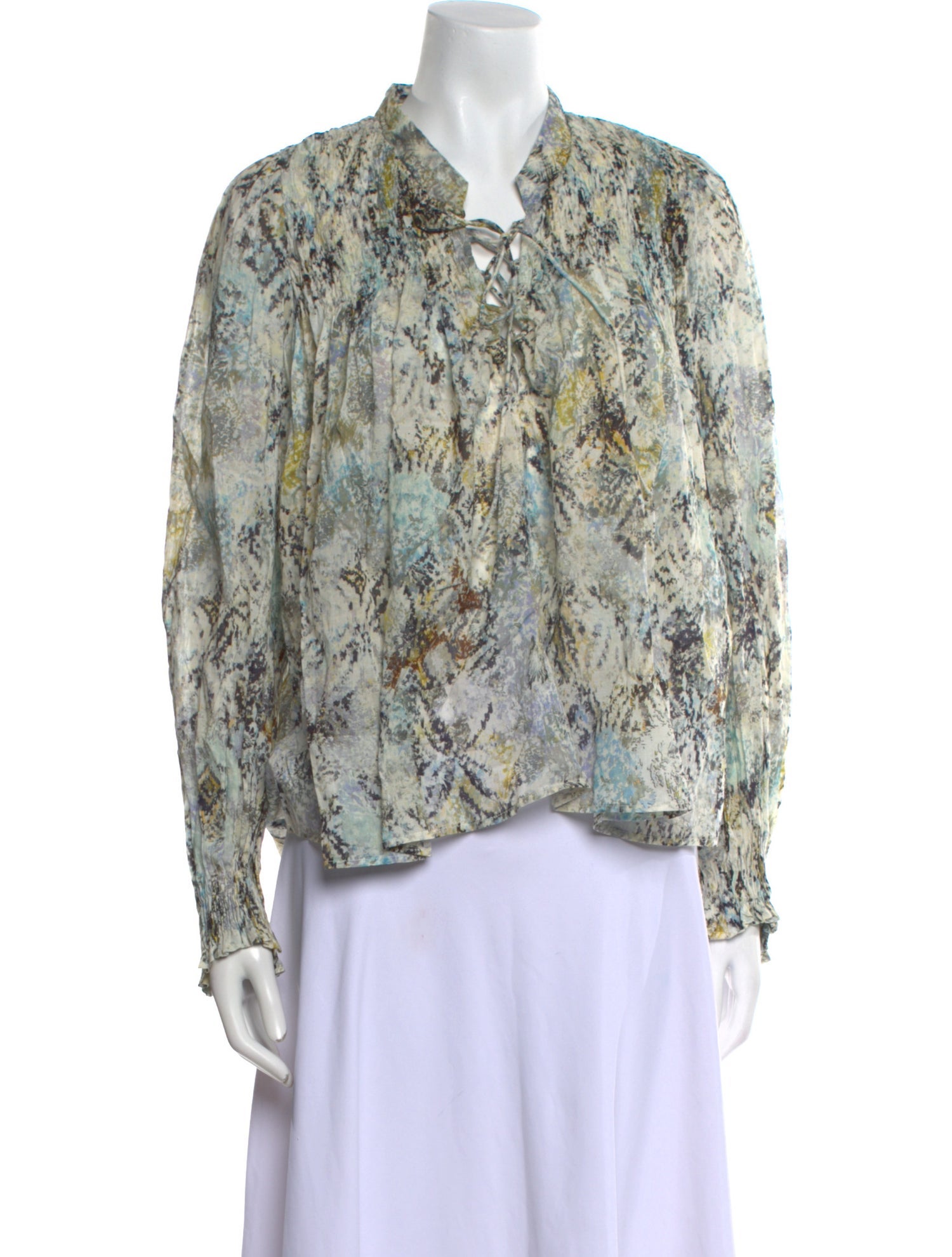 Iro Paisley Print V-Neck Blouse w/ Tags