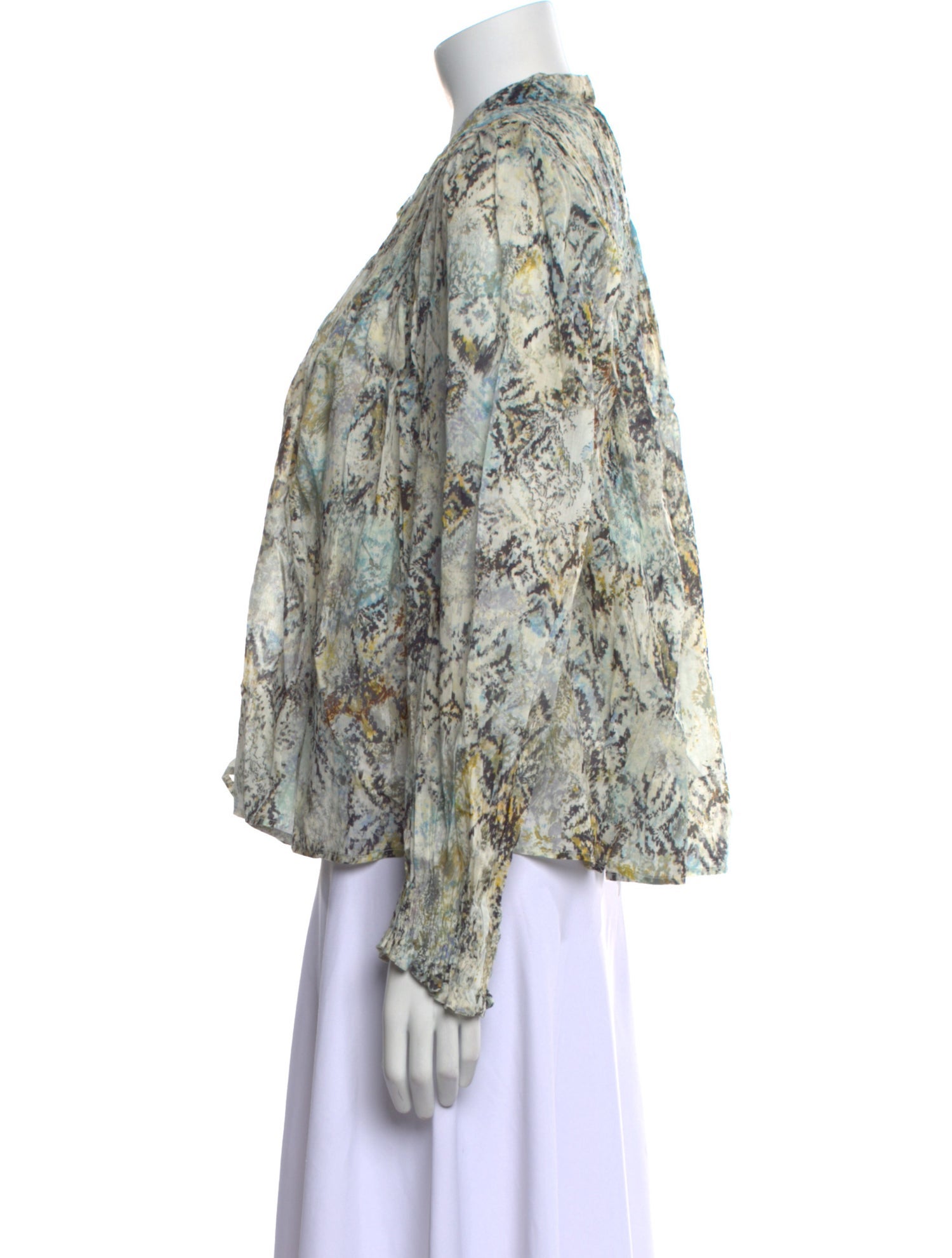 Iro Paisley Print V-Neck Blouse w/ Tags