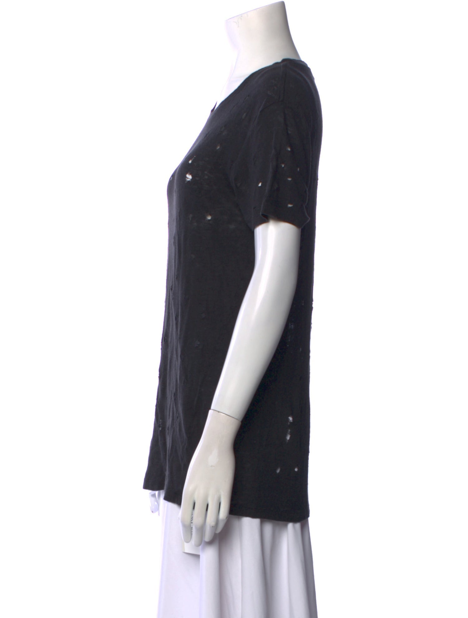 Iro Linen Scoop Neck T-Shirt