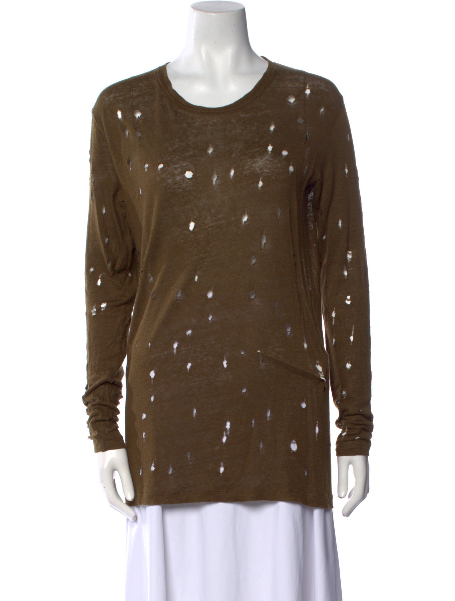 Iro Linen Scoop Neck Top