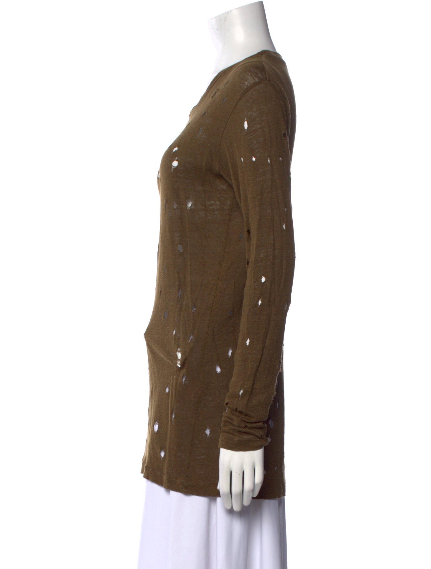 Iro Linen Scoop Neck Top