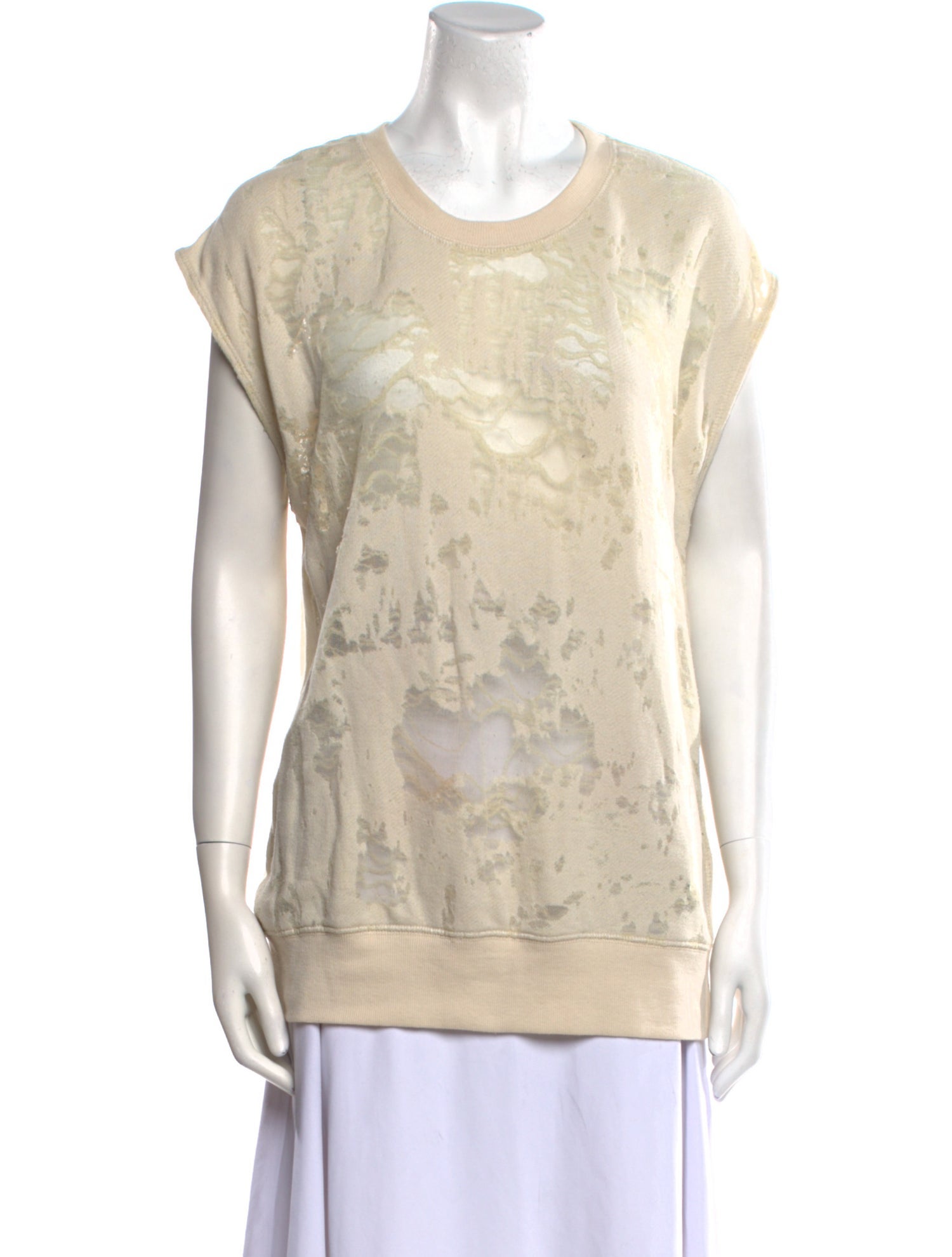 Iro Lace Pattern Scoop Neck Sweatshirt