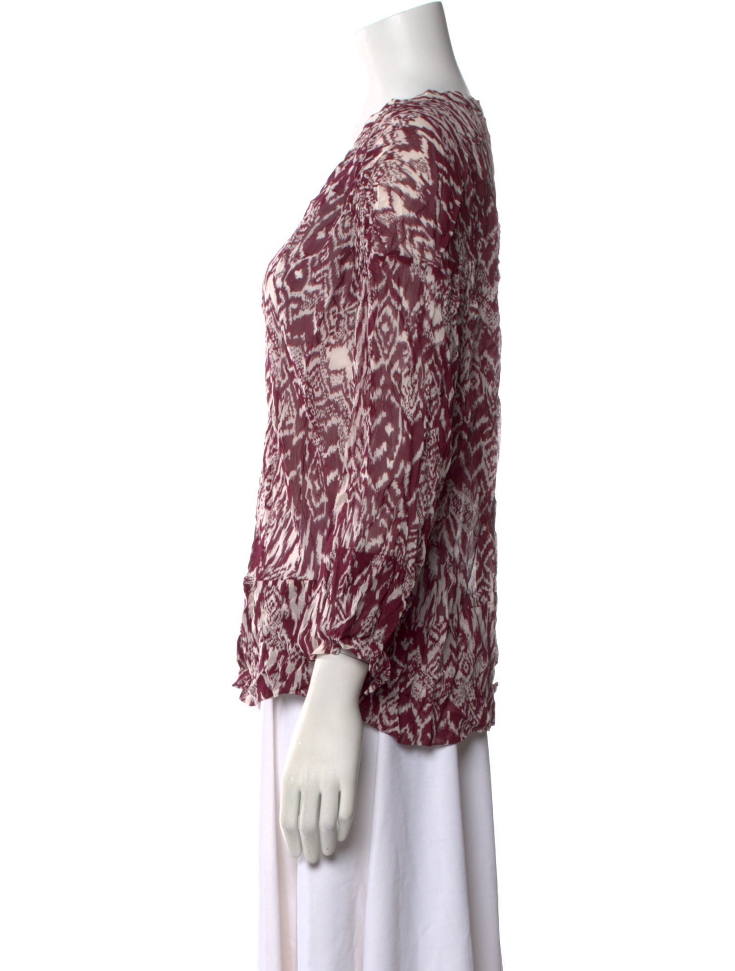 Iro Printed V-Neck Blouse