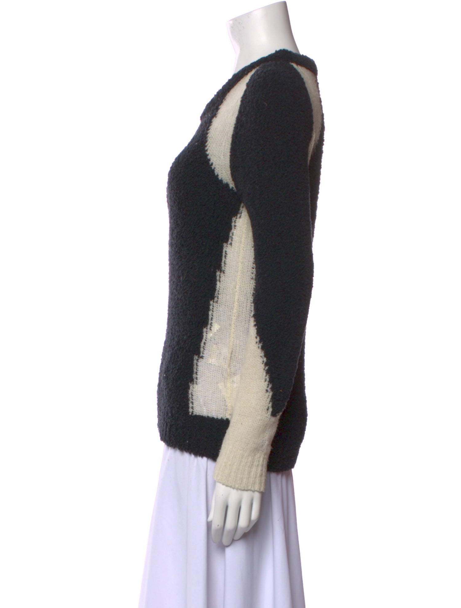 Iro Wool Colorblock Pattern Sweater