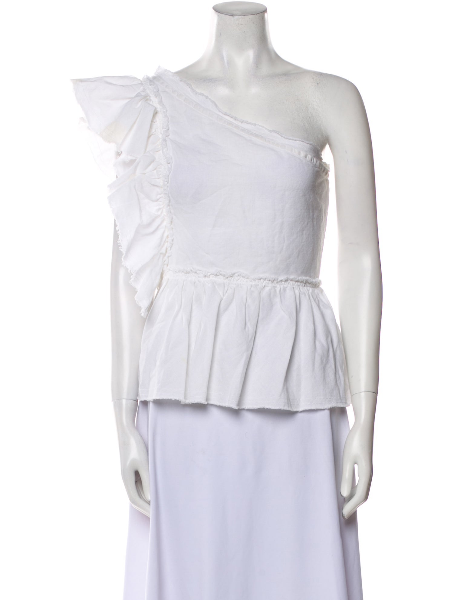 Iro One-Shoulder Short Sleeve Blouse