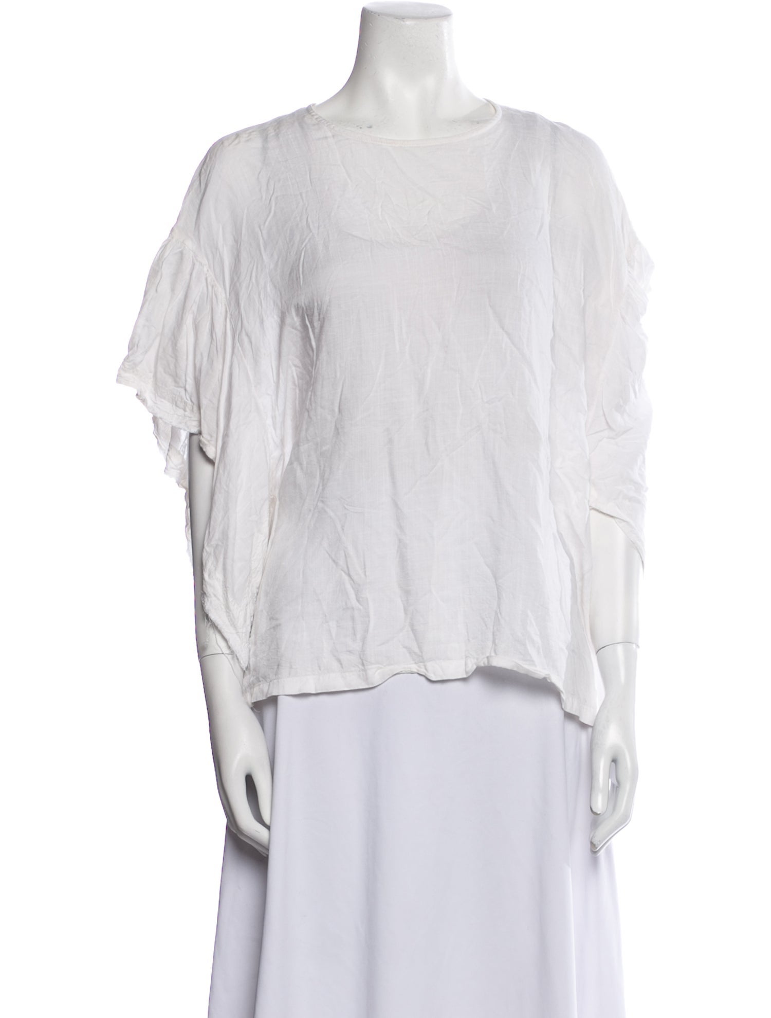 Iro Bateau Neckline Short Sleeve Blouse