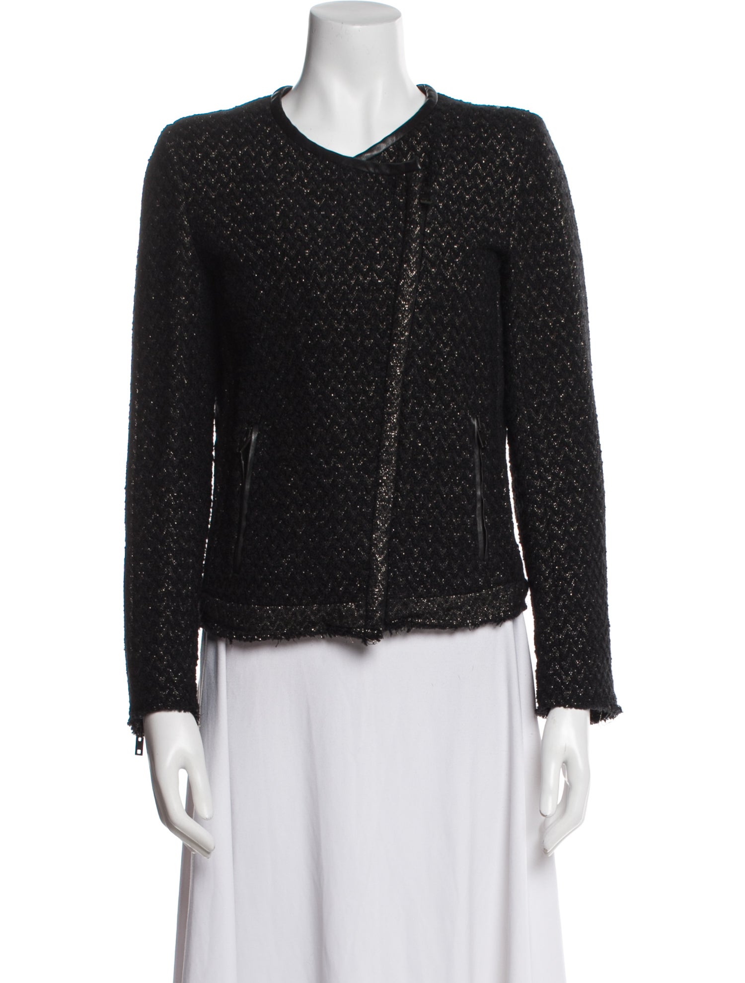 Iro Wool Tweed Pattern Evening Jacket