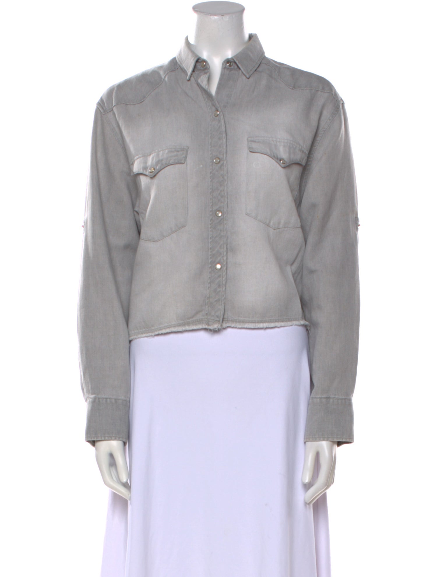 Iro Long Sleeve Button-Up Top