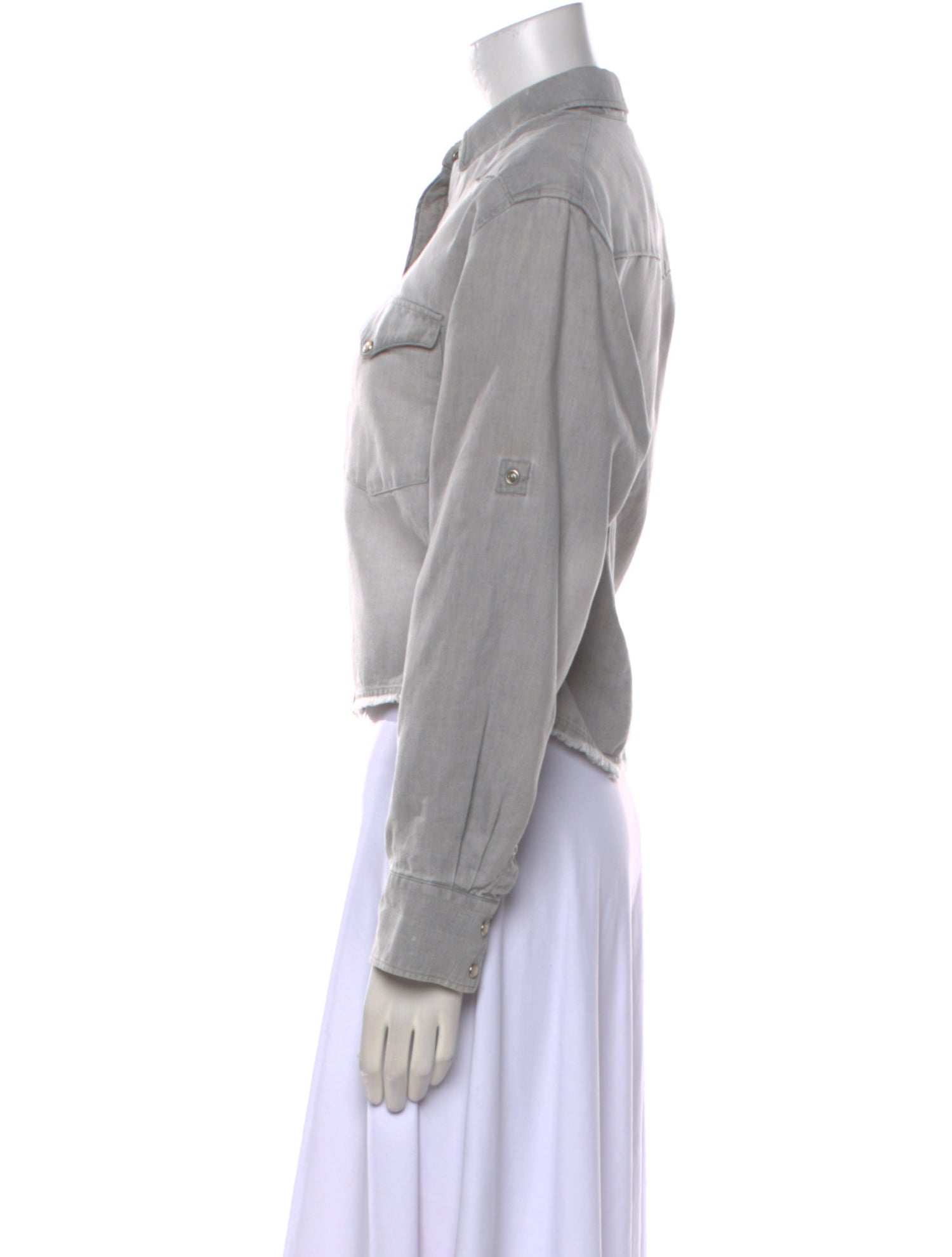 Iro Long Sleeve Button-Up Top