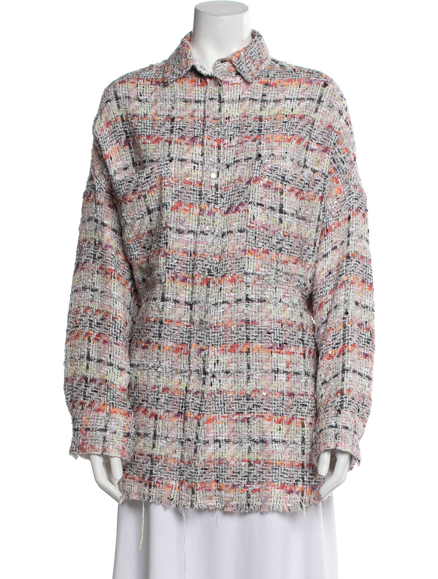 Iro Tweed Pattern Coat