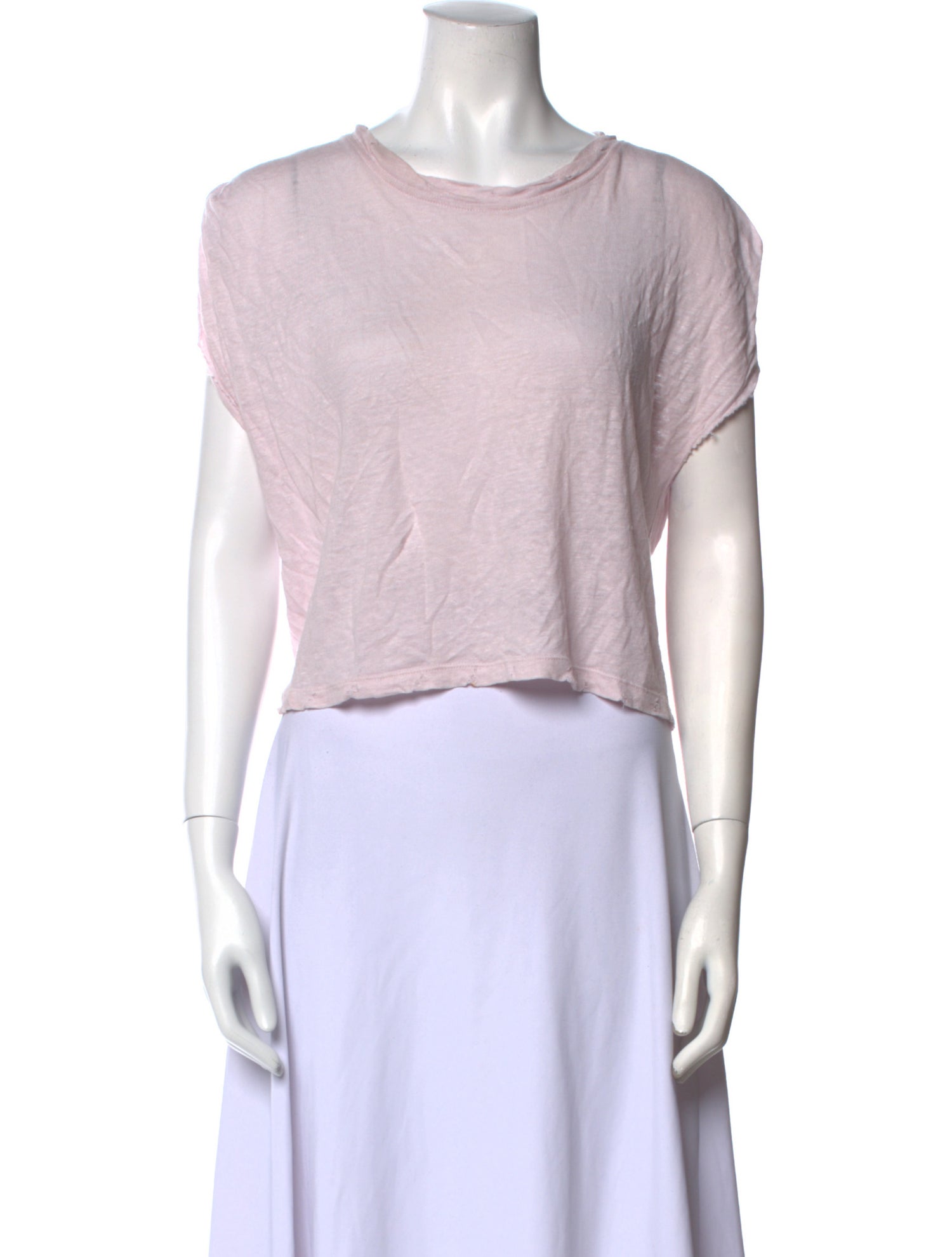 Iro Scoop Neck Short Sleeve Crop Top