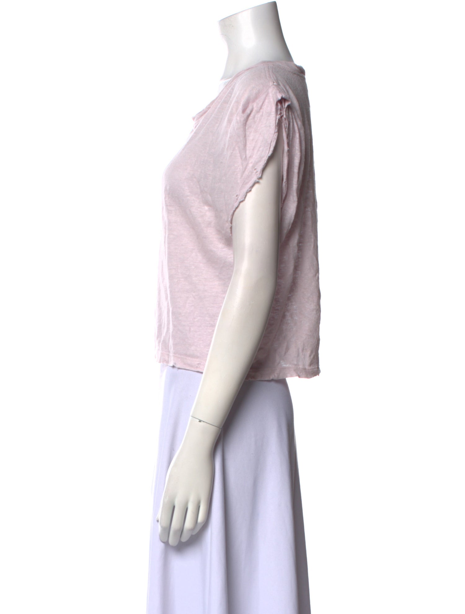 Iro Scoop Neck Short Sleeve Crop Top