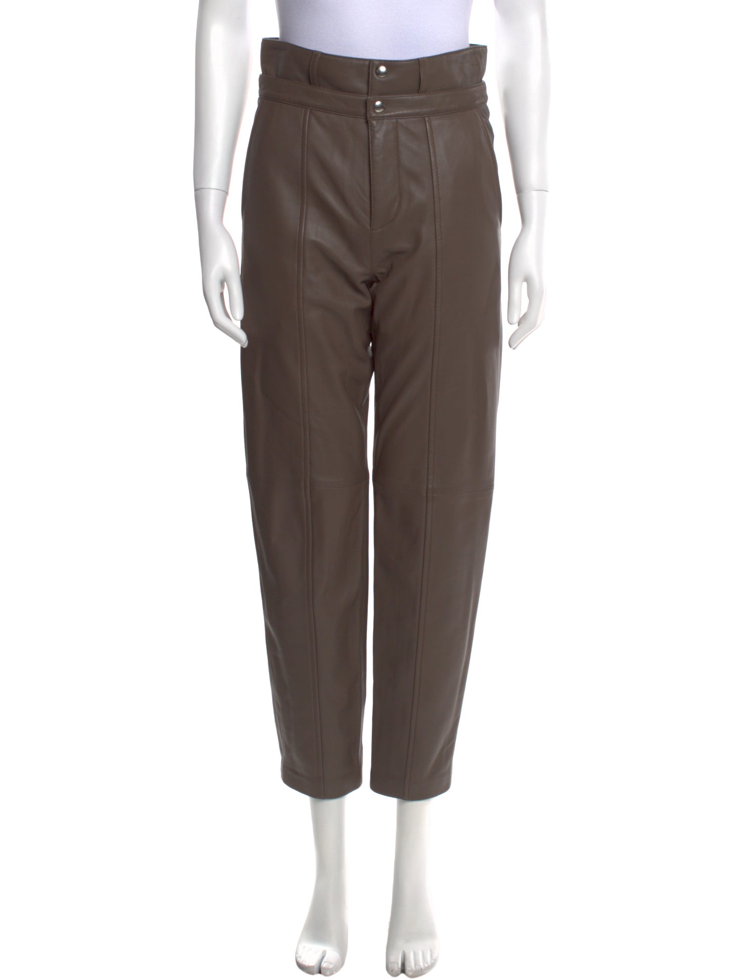 Iro Lamb Leather Straight Leg Pants