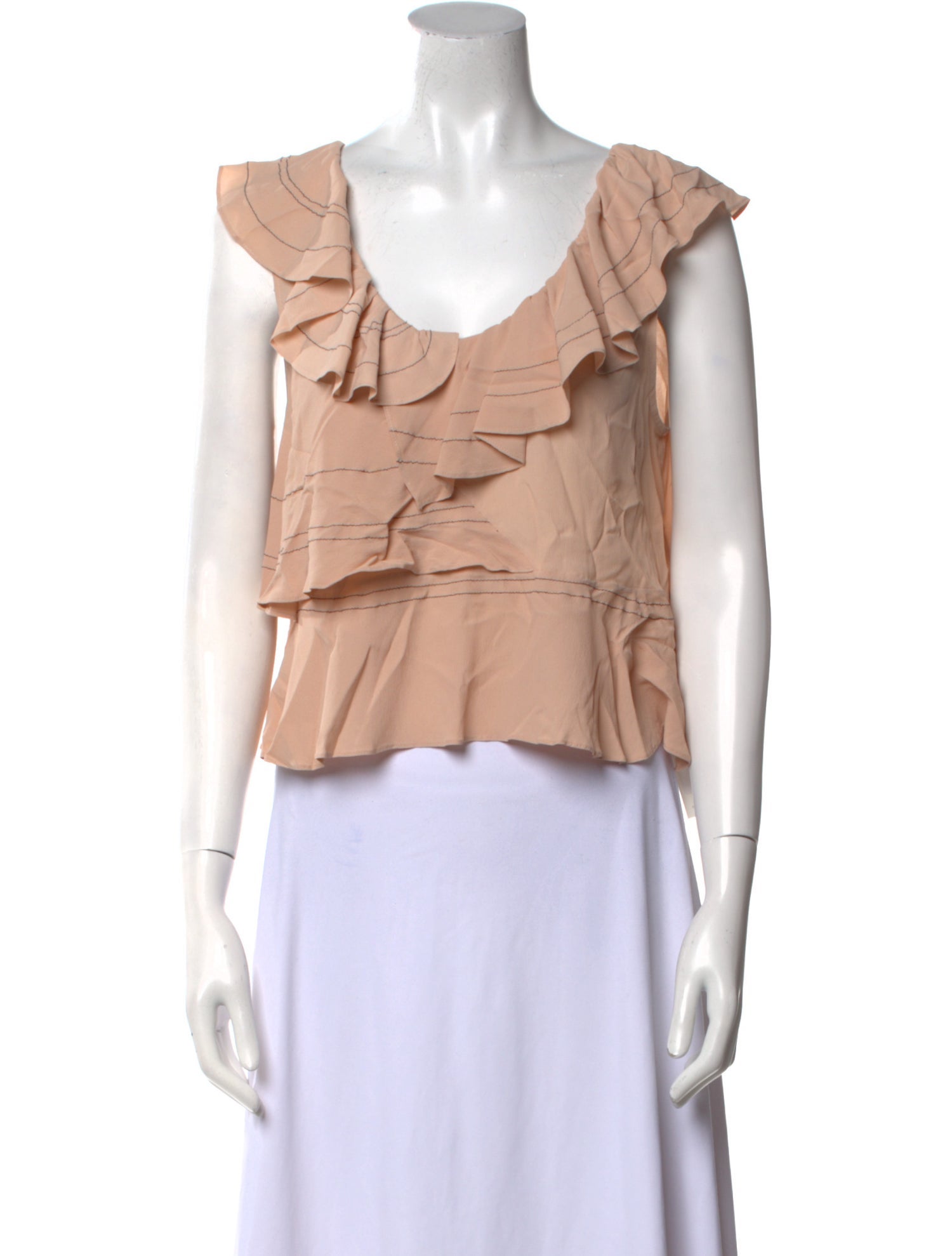 Iro Silk V-Neck Crop Top