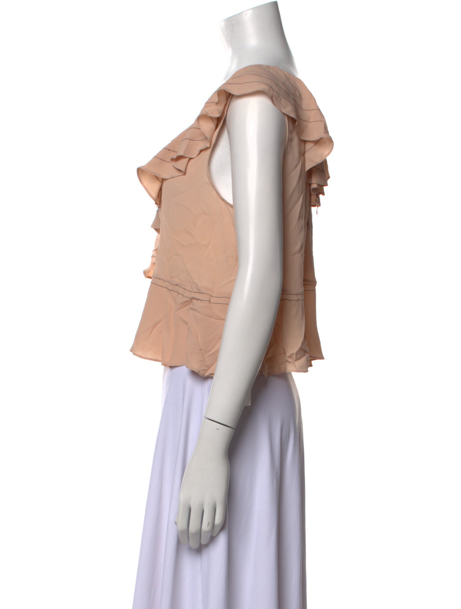 Iro Silk V-Neck Crop Top