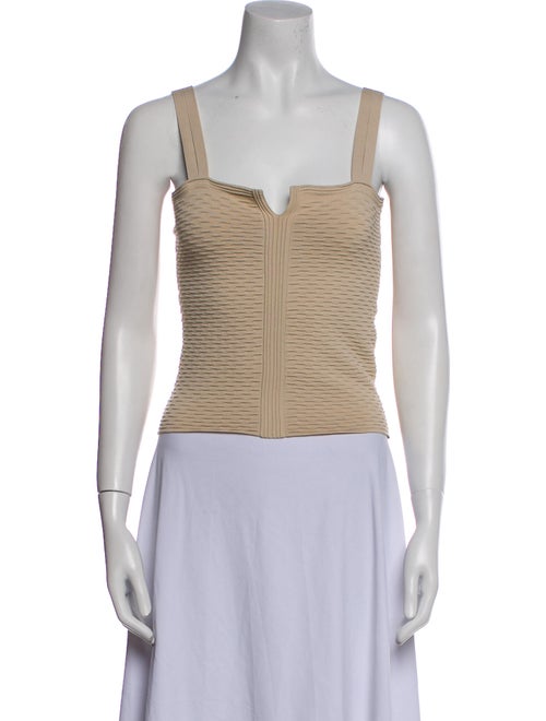 Iro Square Neckline Sleeveless Crop Top