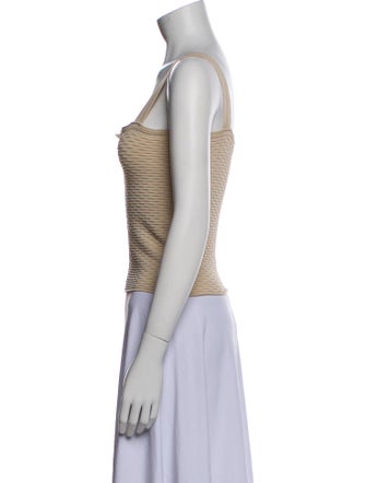 Iro Square Neckline Sleeveless Crop Top