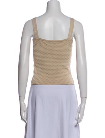 Iro Square Neckline Sleeveless Crop Top