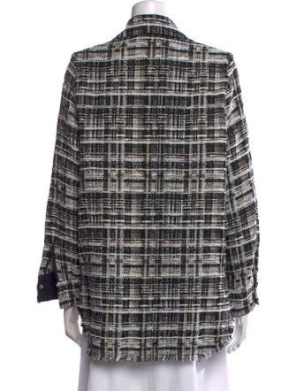 Iro Plaid Print Long Sleeve Button-Up Top