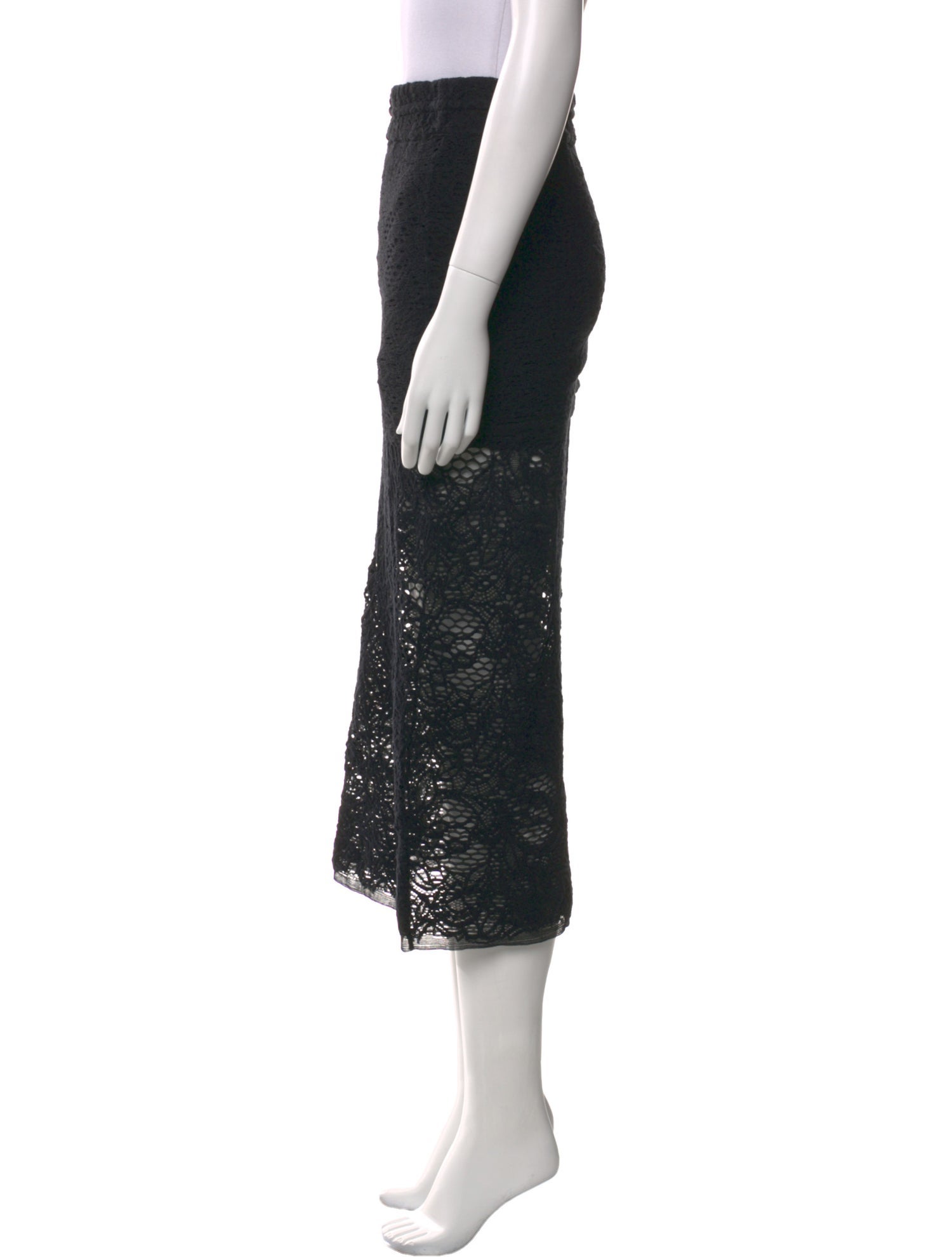 Iro Lace Pattern Midi Length Skirt